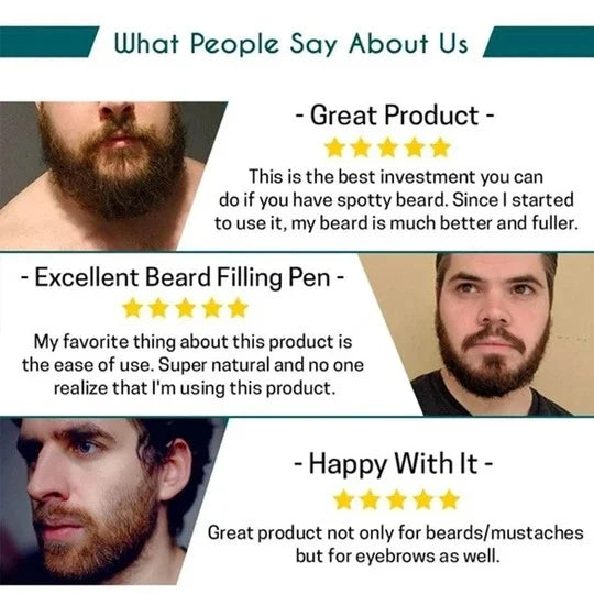 Lápiz y peine para Relleno de Barba y Cejas resistente al agua