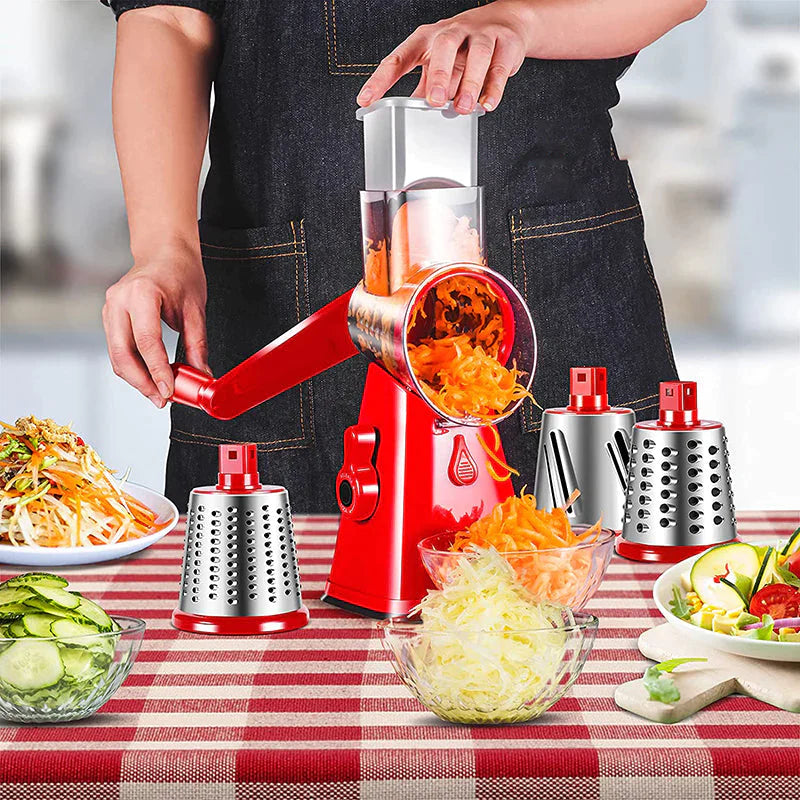 Cortador de verduras manual con mango intercambiable y mango cortador