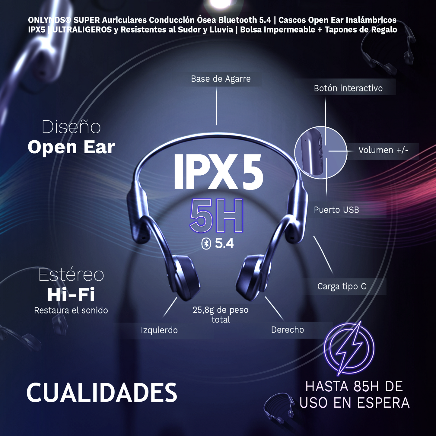 SUPER AURICULARES CONDUCCIÓN ÓSEA
